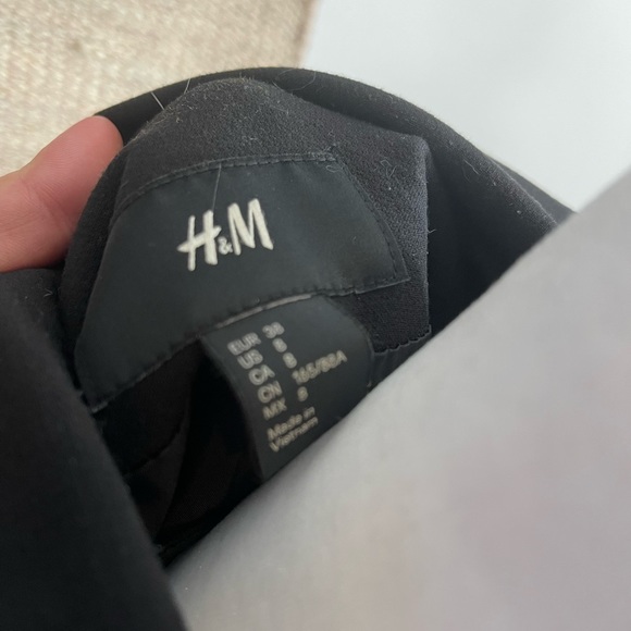 H&M Black Oversized Textured Blazer 8 - Picture 6 of 10